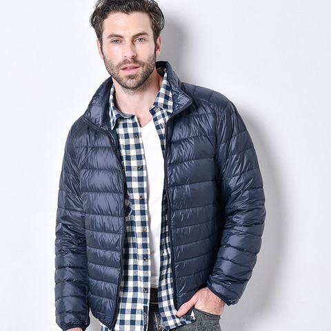 Chaqueta ultraligera para hombre, plumón de pato blanco, informal, abrigo cálido, Parka 5XL, invierno y otoño ► Foto 1/6