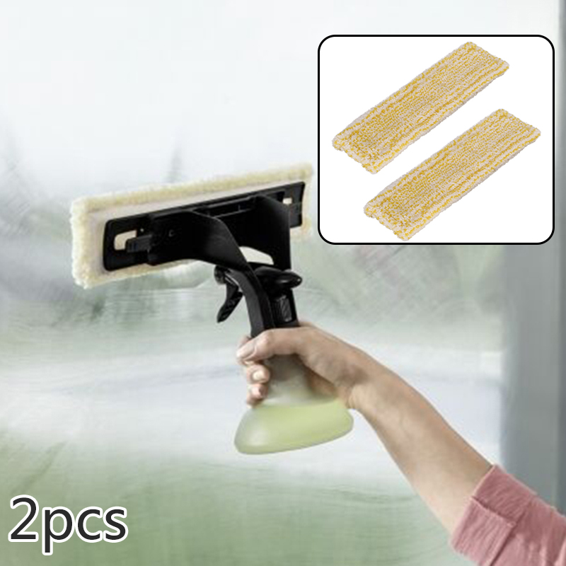 Paño de mopa de microfibra 2 uds. Para limpieza de ventanas Karcher WV2 5, accesorios de repuesto de 2.633 a 130,0, 7cm x 27,5 cm para el hogar ► Foto 1/6