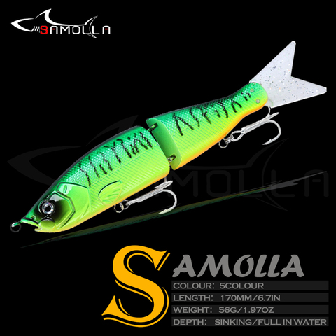 Swimbait Señuelo de Pesca de Mar falsa pescado Weights17cm/56g aparejos de pesca lubina agua salada señuelos Trolling nadar cebo Artificial Isca ► Foto 1/6