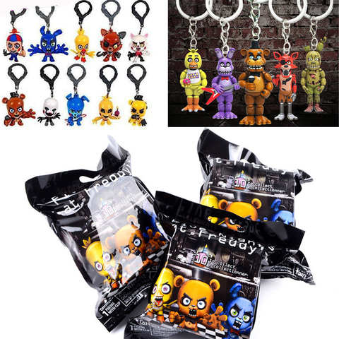 Cinco noches en Freddy cifras Bonnie oso figura de acción de juegos muñeca juguetes de PVC FNAF Foxy Chica Bonnie muñeca llaveros de juguete ► Foto 1/6