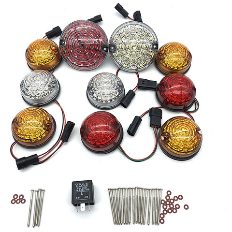 10 uds/Kit para land rover Defender luz 90/110 83-90 Led Kit de actualización lámpara reemplazar la parte trasera delantera indicador de la posición ► Foto 1/6