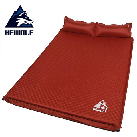 Hewolf-estera de inflado inflable para dormir, colchón de aire de espuma a prueba de humedad, colchón doble en tienda de campaña ► Foto 1/6