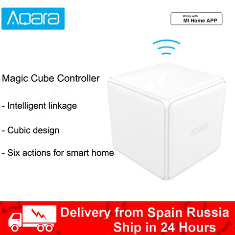 Uds Xiaomi Aqara cubo mágico controlador Zigbee controlada por seis acciones casa inteligente dispositivo funcione con puerta de entrada para Mihome Control ► Foto 1/6