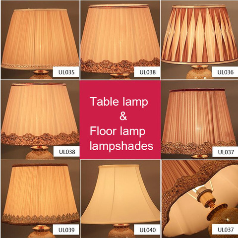 MengDengWei-Pantallas de lámparas de mesa modernas plisadas, telas grandes, lámpara de piso decorativa, sombra para lámpara, E27 ► Foto 1/6