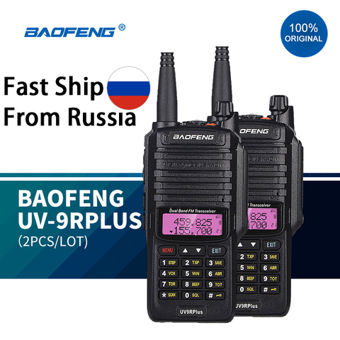 Baofeng-walkie talkie uv9r plus, 100% Original con radio de banda dual mejorada, resistente al agua, comunicaciones, aficionados, vhf, uhf, marin, radio ham ► Foto 1/6