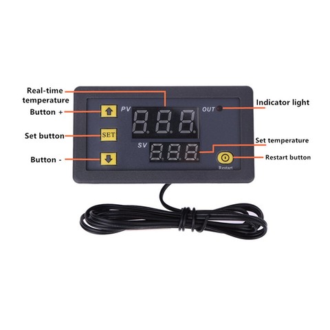 Controlador de temperatura Digital de salida de relé W3230, interruptor de Control de enfriamiento de calefacción, regulador de termostato, 55 ~ 120C, 10A, 220V/20A, 12V ► Foto 1/6