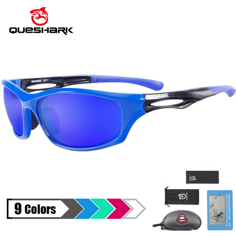 QUESHARK-anteojos de sol para pescar polarizados para hombre y mujer, gafas deportivas para correr con protección UV400, antideslumbrantes, para conducir y ciclismo, TR90 ► Foto 1/6