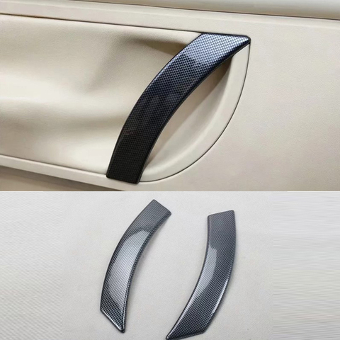 Apto para Volkswagen escarabajo 2003-2010 2 uds de fibra de carbono ABS coche puerta Interior de la puerta mango Protector de cuencos cubierta para coche, moldura embellecedora de estilo ► Foto 1/6