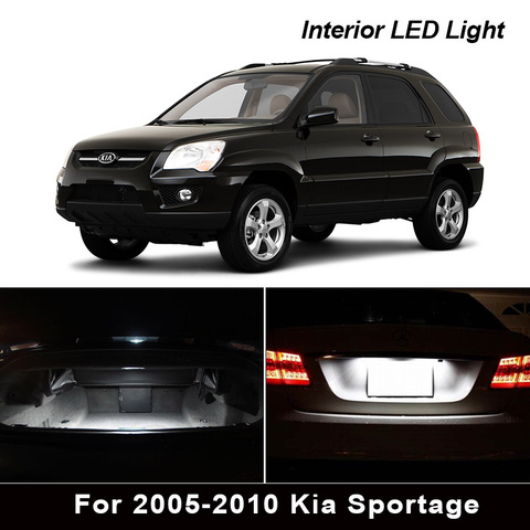 11X Canbus coche accesorios Interior Kit de luces LED para 2005-2010 Kia Sportage herramienta gratuita Mapa de cúpula para maletero o matrícula de luz ► Foto 1/6