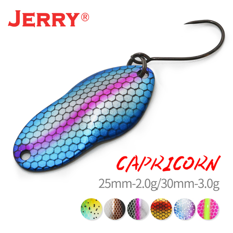 Jerry Capricornio Micro Artificial cuchara de Metal trucha señuelos gancho Spinner de calidad cebo/1,5/2/3g Pesca abordar ► Foto 1/6