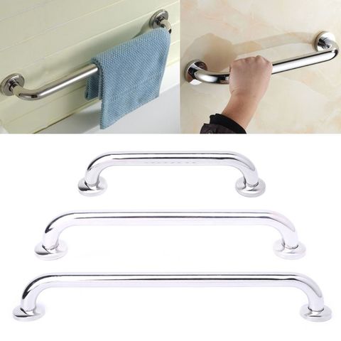 Toallero pasamanos para baño de acero inoxidable de 30/40/50cm con asa de apoyo de seguridad ► Foto 1/6