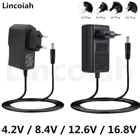 Cargador de batería de litio de 4,2 V, 8,4 V, 12,6 V, 16,8 V, 1A, 2A, 2000ma, adaptador de CA/CC, fuente de alimentación de 110-220V para 1S 2S 3S 4S 18650 ► Foto 1/6