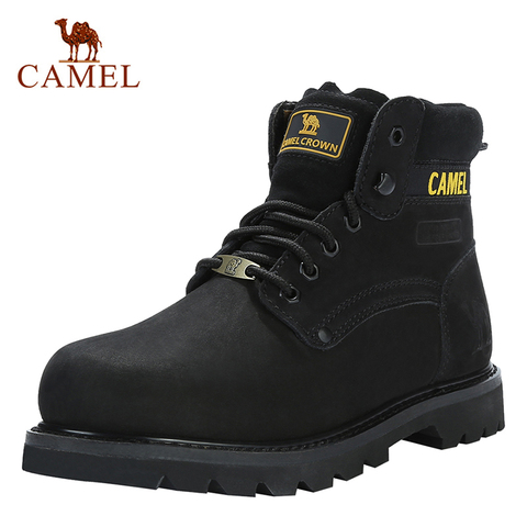 CAMEL zapatos de hombre Botas de herramientas de calidad de cuero genuino ejército masculino táctico militar Botas de goma Cool zapatos de trabajo hombre tamaño 41-46 ► Foto 1/6