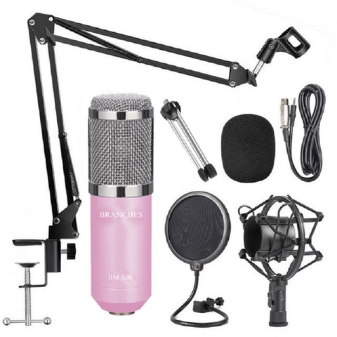 Kit de micrófono de condensador de estudio, soporte de brazo de tijera ajustable, soporte de choque para YouTube, Overs de voz ► Foto 1/6
