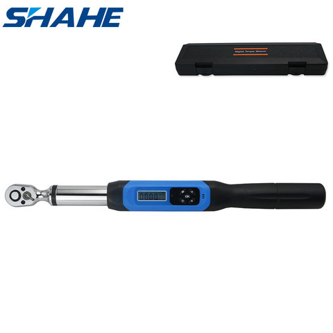 Shahe-llave dinamométrica digital ajustable AWJ para reparación de coches y bicicletas, herramienta de torsión, 1/4 