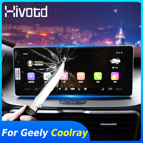 Para Geely Coolray SX11 2022-2022 vidrio templado de navegación de coche película protectora de pantalla GPS Etiqueta Interior Deceration ► Foto 1/6