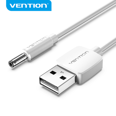 Vention USB A DC-Cable de alimentación de 3,5mm, conector USB A macho A Jack 3,5, adaptador de fuente de alimentación de 5V para ventiladores, Cable de carga HUB USB ► Foto 1/6