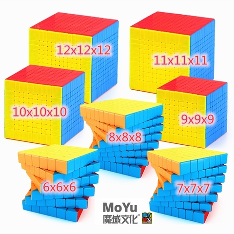 MoYu Magic cube puzzle toys Cubo mágico MoYu, 6x6, 7x7, 8x8, 9x9, 10x10, 11x11, 12x12x12, juguetes rompecabezas, Cubo mágico profesional, juguetes rompecabezas, Cubo de velocidad, Cubo de juego divertido ► Foto 1/6