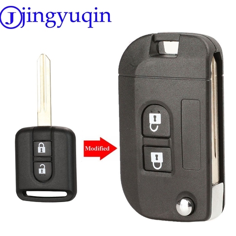 Jingyuqin 2B de control remoto clave Shell caso del Fob cubierta para Nissan Qashqai primera Micra Navara Almera ► Foto 1/6