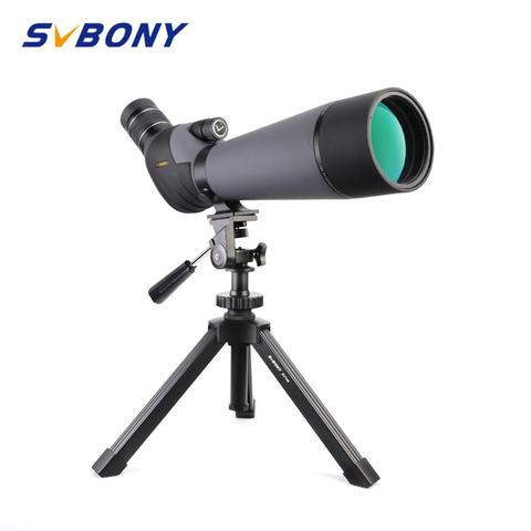 SVBONY 20-60x80 telescopio terrestre catalejo de dos velocidades SV409 Zoom FMC lente de recubrimiento para tiro con arco tiro objetivo observación de aves ► Foto 1/6