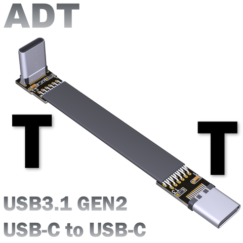 USB-C FPV USB 3,1 tipo C, adaptador de 90 grados, 5cm-100cm, cinta FPC, Cable plano tipo C USB-C para multicóptero, fotografía aérea ► Foto 1/4