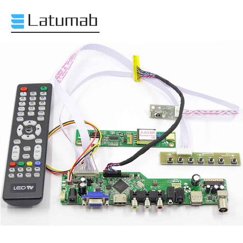 Latumab-placa controladora para LTN154XA-L01/LTN154X1-L02, LVDS, pantalla de 15,4 pulgadas, 30 Pines, 1280 × 800, TV, HDMI, VGA, placa controladora USB ► Foto 1/6