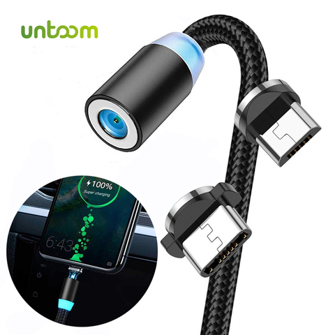 Untoom-Cable Micro USB magnético para móvil, Cable de carga rápida USB tipo C para Samsung, Xiaomi, Redmi, Huawei ► Foto 1/6