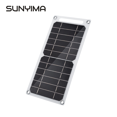 SUNYIMA-Panel Solar monocristalino, 5V, USB, 6W, módulo de bricolaje, Banco de energía, cargador de batería para Camping y senderismo ► Foto 1/6