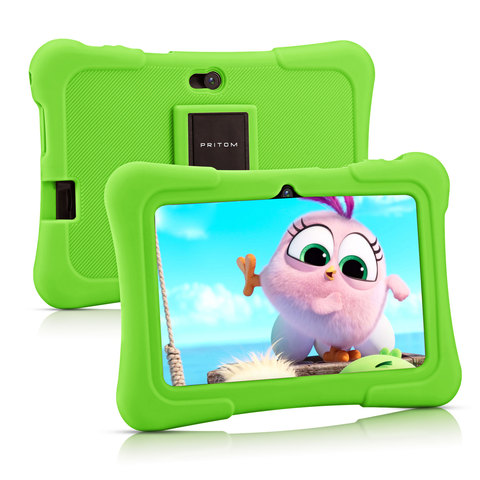 PRITOM-Tableta K7 de 7 pulgadas para niños, Tablet con Android 10, 1GB de RAM, 16GB de ROM, cuatro núcleos, WiFi, Bluetooth, cámara Dual, con funda infantil para tableta ► Foto 1/6