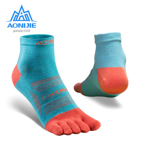 AONIJIE 3 par/set transpirable cinco dedos calcetines ultraligero de corte bajo Atlético calcetines para los deportes al aire libre pista ciclismo ► Foto 1/5