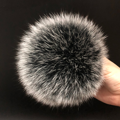 100% de pompón de piel de lujo artesanal, gorro de Bola de Pelo de zorro Natural, hecho a mano de bola pompón, gorro al por mayor con hebilla ► Foto 1/6