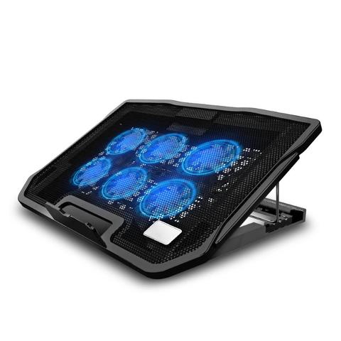 Almohadilla enfriadora para portátil, soporte para Notebook de 14/15, 6 pulgadas, 2 puertos USB, seis ventiladores de refrigeración ► Foto 1/6