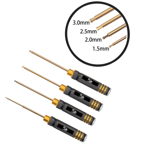 Punta de bola hexagonal RJX, 1,5, 2,0, 2,5, 3,0mm, Pin conductor de tornillo para FPV RC, modelos de coche, barco y avión, 4 Uds. ► Foto 1/6