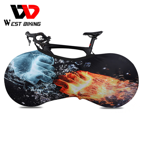 WEST BIKING-Funda Universal para bicicleta, cadena de bicicleta de montaña, a prueba de polvo, a prueba de arañazos, bolsa de almacenamiento, accesorios protectores para ruedas de bicicleta ► Foto 1/6