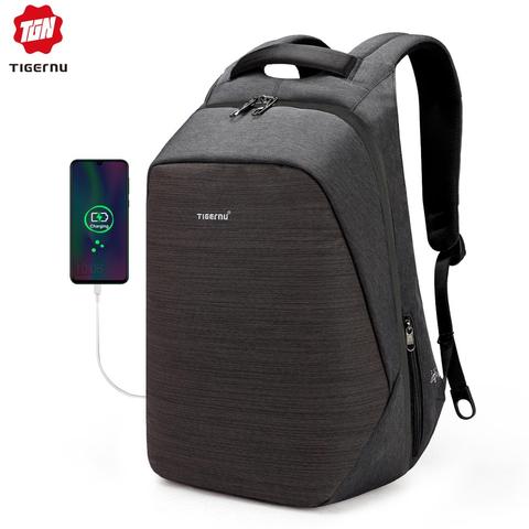 Multi USB de carga de los hombres del ordenador portátil de 15 pulgadas mochilas para Adolescente de Moda hombre Mochila de viaje Anti ladrón Mochila ► Foto 1/5