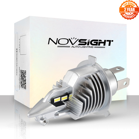 Novsight faro de motocicleta H4 Led 6000LM Luz de motocicleta 35W Super blanco 6500K Scooter ciclomotor iluminación al aire libre luces Hi-Lo ► Foto 1/6