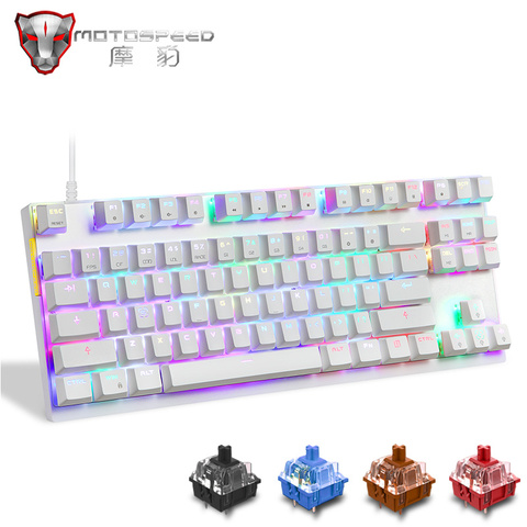 Motospeed-Teclado mecánico para Gaming CK82 RGB retroiluminación LED, con cable USB, para PC, ordenador y jugadores ► Foto 1/6