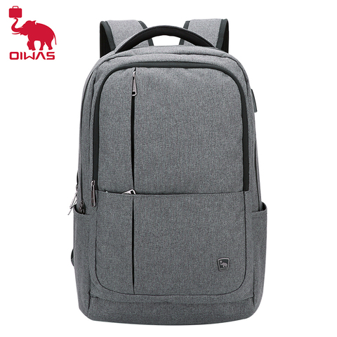 OIWAS-mochila de viaje de negocios con 5 bolsillos, bolso grande con cremallera, mochila con compartimentos de poliéster para hombre y mujer, portátil y Notebook ► Foto 1/6