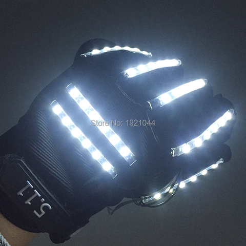 Guantes de luz Led para escenario, accesorios de fiesta, 6 colores, 1 par (= 2 uds), Envío Gratis ► Foto 1/6