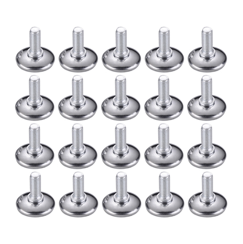 20 unids/set de metal pata de mueble antideslizante mat M6 M8 tornillo mesa y de pie de gabinete de mat altura ajustable ► Foto 1/6