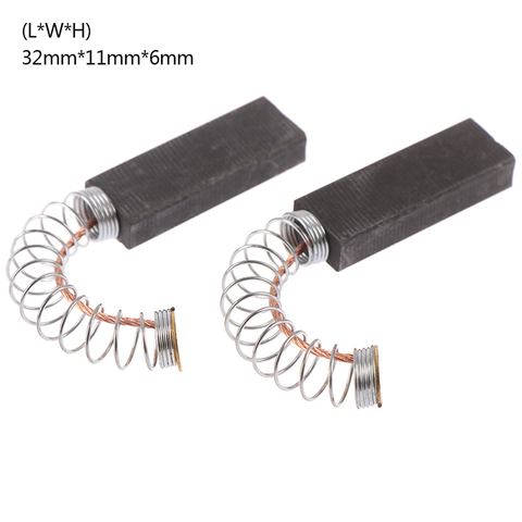 2 unids/set * 32*11*6mm de carbono para Motor cepillos para herramienta eléctrica accesorios de moler Reparación de repuestos ► Foto 1/1