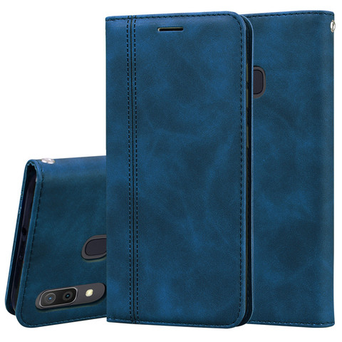 Para Samsung A30s Funda de cuero tipo billetera para Samsung Galaxy A30 A 30 Funda de cuero Pu Funda con tapa para Samsung A30s A 30s Fundas ► Foto 1/6