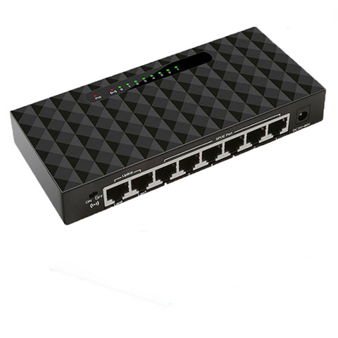 Gigabit Nerwork 8 Port Switch 10/100/1000 Mbps Gigabit Ethernet de red Lan Hub de alto rendimiento Ethernet conmutador inteligente ► Foto 1/6