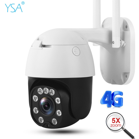 Cámara de seguridad inalámbrica con tarjeta SIM 4G, 5MP, 1080P, HD, 5X, Zoom óptico, PTZ, domo de velocidad, Wifi, IP, cámara de vigilancia CCTV para exteriores ► Foto 1/6