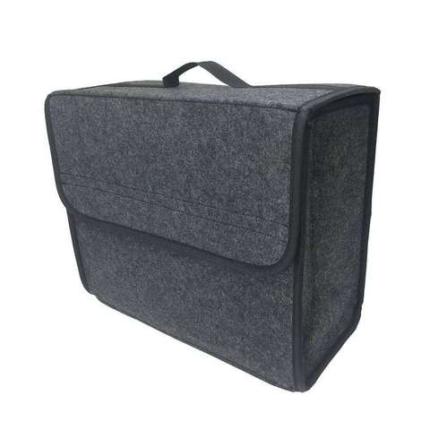 Organizador de maletero de coche plegable portátil, caja de almacenamiento de tela de fieltro, bolsas de contenedor de remolque Interior de coche, respaldo ► Foto 1/6