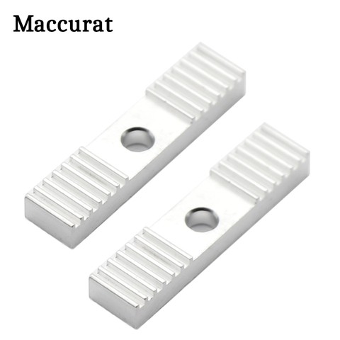 Maccurat-bloque de aluminio para impresora 3D GT2, pieza de fijación de correa dentada, abrazadera de 2mm, 9x40mm para impresora 3D CNC ► Foto 1/6