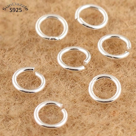 20 piezas anillo abierto de plata sólida 925 puro auténtico y genuino, anillo dividido para joyería de cadenas clave, accesorios ► Foto 1/4