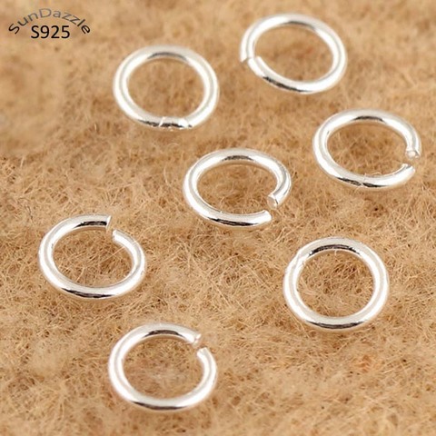 20 piezas anillo abierto de plata sólida 925 puro auténtico y genuino, anillo dividido para joyería de cadenas clave, accesorios ► Foto 1/4