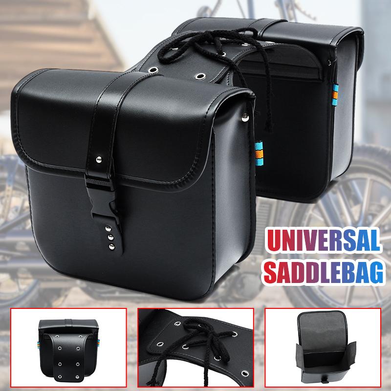 Par de bolsas para SILLÍN de motocicleta, bolsa de equipaje para herramientas laterales, color negro y marrón, alforjas impermeables universales para Honda/Yamaha/Suzuki ► Foto 1/6