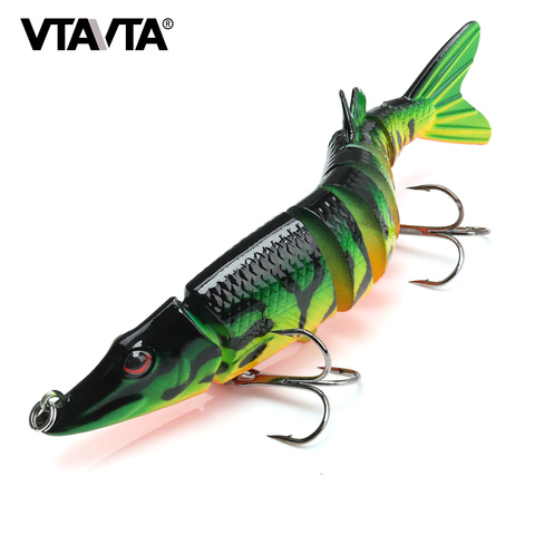 VTAVTA Artificial Pike cebo Multi articulado cebo 12,5 cm 20g realista Crankbaits de pesca Wobblers Swimbait Señuelo de pesca de mar ► Foto 1/6